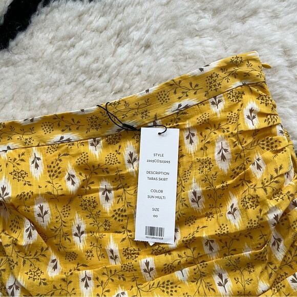 Veronica Beard Taras Ruched Mini Skirt in Sun Multi - Picture 5 of 7